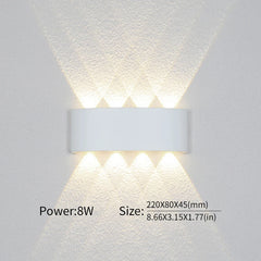 LED Wall Light Outdoor Indoor 2W 4W 6W 8W 10W AC85-265V Up Down White Black Modern Light For Home Garden Bedroom Corridor