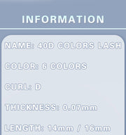 winky beauty Colorful 120pcs Cluster Lashes 40D Segmented Beam Natural D Curl Individual Mink Eyelashes Makeup Supplies at home