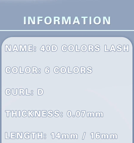 winky beauty Colorful 120pcs Cluster Lashes 40D Segmented Beam Natural D Curl Individual Mink Eyelashes Makeup Supplies at home