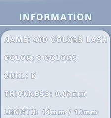 winky beauty Colorful 120pcs Cluster Lashes 40D Segmented Beam Natural D Curl Individual Mink Eyelashes Makeup Supplies at home