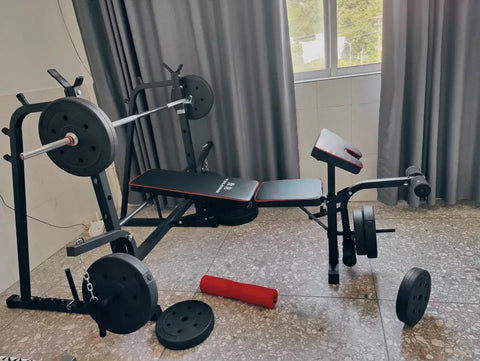Men's Fitness Equipment, Multifunctional Weightlifting Bed Supplies, Foldable Bench Press, Household Weightlifting Machine