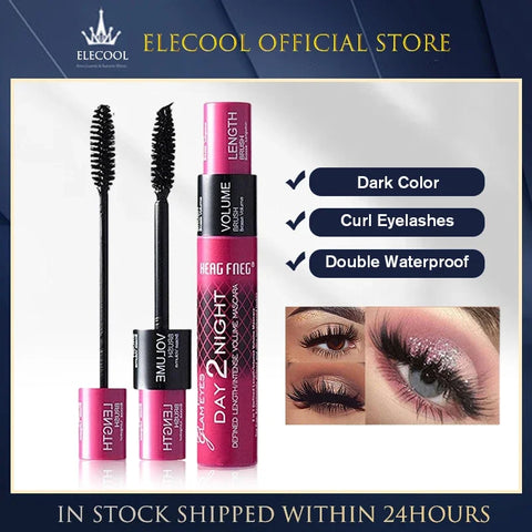 Black Curled Lashes Mascara Lengthens Eyelashes Extra Volume Long Lasting Waterproof Natural Quick Drying Lashes Female Makeup