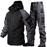 Tactical Waterproof Sets Men Wear Resistant Combat Training Suit Outdoor Multi-pocket Uniform Airsoft Camping Hiking Tracksuit