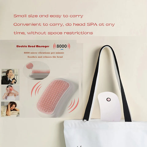 Electric Head Massager Scalp Vibration Brush Hair Massager Comb Anxiety Physiotherapy Apparatus Scalp Massager masajeador