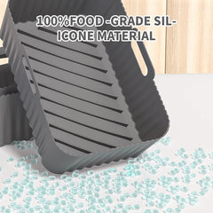 Non-stick Rectangular Air Fryer Basket Easy Clean Air Fryer Silicone Pot Air Fryer Basket Suitable for Air Fryer