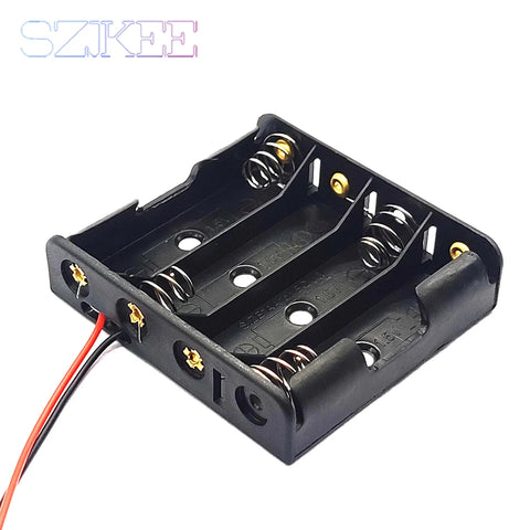 AA Battery Case AA Battery Box 1/2/3/4 Slot AA Battery Holder 14500 AA Storage Box DIY With Leads Series Connection