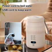 2025 New 500ml Smart Multifunctional Electric Cooker LCD Temperature Display Electric Kettle Portable USB Thermos Coffee Cup