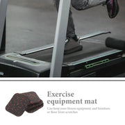 4 Pcs Shock Absorbing Pad Treadmill Mat Exercise Equipment Mat Rubber Gym Flooring Pads Under Treadmill Workout Pads Yoga Mats