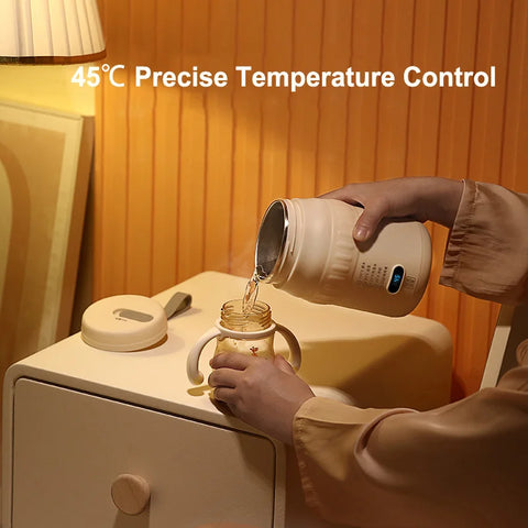 2025 New 500ml Smart Multifunctional Electric Cooker LCD Temperature Display Electric Kettle Portable USB Thermos Coffee Cup