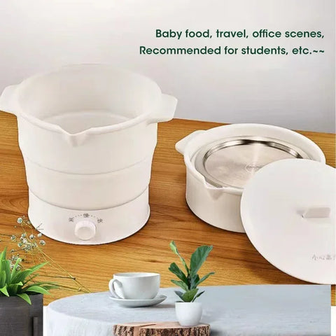 Foldable Electric Cooker Mini Multifunction Hot Pot Food Steamer Cooking Machine for Dormitory NoodleCooker   multi cooker