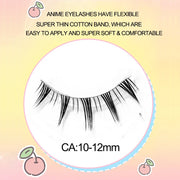 New Doll Lashes Extension Natural Cat Eye False Eyelashes Cosplay Makeup Cross Strip Eye Lashes Handmade Manga Anime Lash