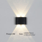 LED Wall Light Outdoor Indoor 2W 4W 6W 8W 10W AC85-265V Up Down White Black Modern Light For Home Garden Bedroom Corridor