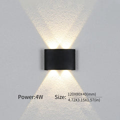 LED Wall Light Outdoor Indoor 2W 4W 6W 8W 10W AC85-265V Up Down White Black Modern Light For Home Garden Bedroom Corridor