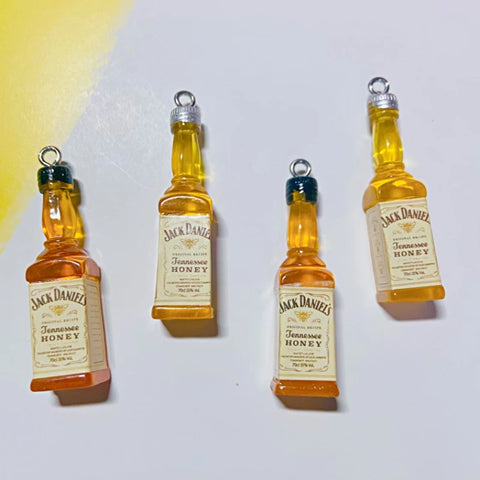 10Pcs Drink Alcohol Wine Bottle Charms for Pendant Jewelry