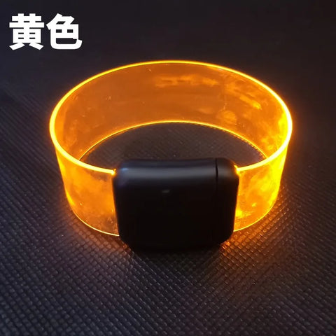 Silicone Sound Controlled LED Light Bracelet Led Light-emitting Bracelet Light Band Entertainment Party Wristband Halloween Belt