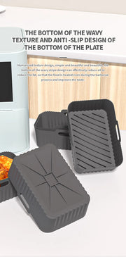 Non-stick Rectangular Air Fryer Basket Easy Clean Air Fryer Silicone Pot Air Fryer Basket Suitable for Air Fryer