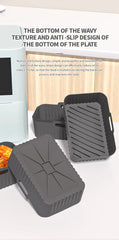 Non-stick Rectangular Air Fryer Basket Easy Clean Air Fryer Silicone Pot Air Fryer Basket Suitable for Air Fryer