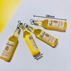 10Pcs Drink Alcohol Wine Bottle Charms for Pendant Jewelry