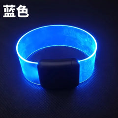 Silicone Sound Controlled LED Light Bracelet Led Light-emitting Bracelet Light Band Entertainment Party Wristband Halloween Belt