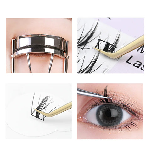 Lashtalk DIY Airy Cloudy Little Devil Manga Anime False Lashes Eyelash Extensions 3D Natural Dense Volume Mix11-13mm Makeup Tool