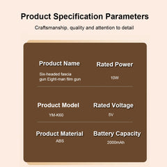 Fascia Gun Muscle Massager Gun High Frequency Back Waist Massage Machine Six-head Body Shoulder Professional Fascia Massage Gun