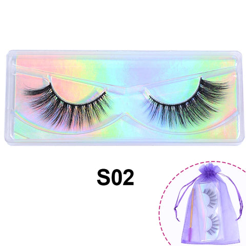 Wholesale 3D Mink Lashes Natural Wispy False Eyelashes Makeup Beauty Lashes in Bulk Volume Cilia Set