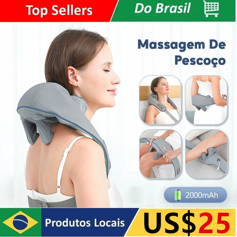 Foreverlily Neck And Back Massager Neck And Shoulder Massager Trapezius Massager Electric Neck Massager