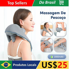 Foreverlily Neck And Back Massager Neck And Shoulder Massager Trapezius Massager Electric Neck Massager