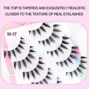 New Doll Lashes Extension Natural Cat Eye False Eyelashes Cosplay Makeup Cross Strip Eye Lashes Handmade Manga Anime Lash