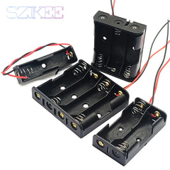 AA Battery Case AA Battery Box 1/2/3/4 Slot AA Battery Holder 14500 AA Storage Box DIY With Leads Series Connection