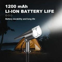 2LEDs RGB Solar Light Outdoors Landscape Spotlights Color Changing 2 In 1 Wireless Waterproof Solar Wall Lamp Patio Garden