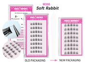 Self Adhesive Bottom Lashes No Glue Needed Reusable Under Eyelash Korean / Makeup DIY Individual Manga Lash Clusters