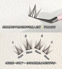 Fashion South Korean Girl Group False Eyelashes Natural Curling Comic Novice Single Cluster Section Lashes makeup beauty tool