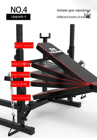 Men's Fitness Equipment, Multifunctional Weightlifting Bed Supplies, Foldable Bench Press, Household Weightlifting Machine