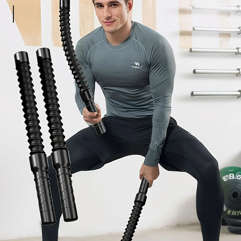 Stainless Steel Fitness Stick - Strength And Muscle Exercise Fitness Tool With Strong Rebound Inertia Suitable For Home Fitness