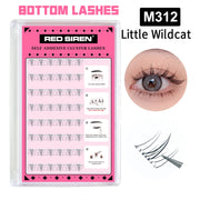Self Adhesive Bottom Lashes No Glue Needed Reusable Under Eyelash Korean / Makeup DIY Individual Manga Lash Clusters