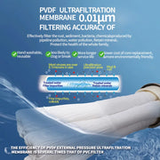 BROVA Whole House Water Filter System High Flow UF 1500L 0.01μm PVDF