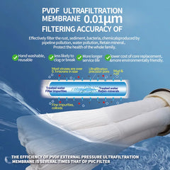 BROVA Whole House Water Filter System High Flow UF 1500L 0.01μm PVDF