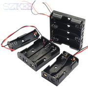 AA Battery Case AA Battery Box 1/2/3/4 Slot AA Battery Holder 14500 AA Storage Box DIY With Leads Series Connection