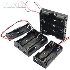 AA Battery Case AA Battery Box 1/2/3/4 Slot AA Battery Holder 14500 AA Storage Box DIY With Leads Series Connection