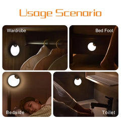 LED Night  Lights Intelligent Human Induction Cabinet Light USB Charging Emergency Automatic Lighting Bedside Home Wardrobe Lamp