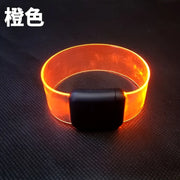 Silicone Sound Controlled LED Light Bracelet Led Light-emitting Bracelet Light Band Entertainment Party Wristband Halloween Belt