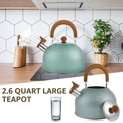 3L Liter Stainless Steel Whistle Kettle Thickened Kettle Gas Induction Cooker Universal Kettle Whistle Kettle Big Tea Kettle