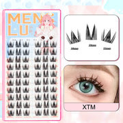 New Doll Lashes Extension Natural Cat Eye False Eyelashes Cosplay Makeup Cross Strip Eye Lashes Handmade Manga Anime Lash