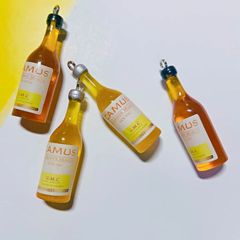 10Pcs Drink Alcohol Wine Bottle Charms for Pendant Jewelry