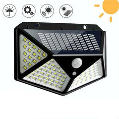 100 LED Solar Wall Lights Waterproof Outdoor Solar Lamp Wireless Solar Powered Sunlight Street Light for Garden Decoration