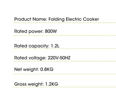 110V/220V Foldable Electric Cooker Mini Multifunction Household Dormitory Student Electric Rice Cooker Mini Electric Cooking Pot