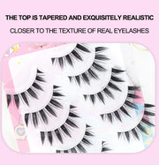 New Doll Lashes Extension Natural Cat Eye False Eyelashes Cosplay Makeup Cross Strip Eye Lashes Handmade Manga Anime Lash