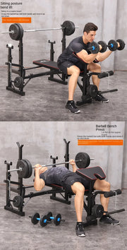 Men's Fitness Equipment, Multifunctional Weightlifting Bed Supplies, Foldable Bench Press, Household Weightlifting Machine