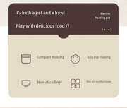 Home Student Dormitory Small Electric Cooker Electric Cooker Multifunctional Electric Cooker Small Mini Instant Noodles Pot